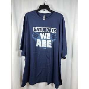 Smack Apparel Saturdays We Are Navy‎ Blue Graphic T-Shirt Mens 5XL Penn State